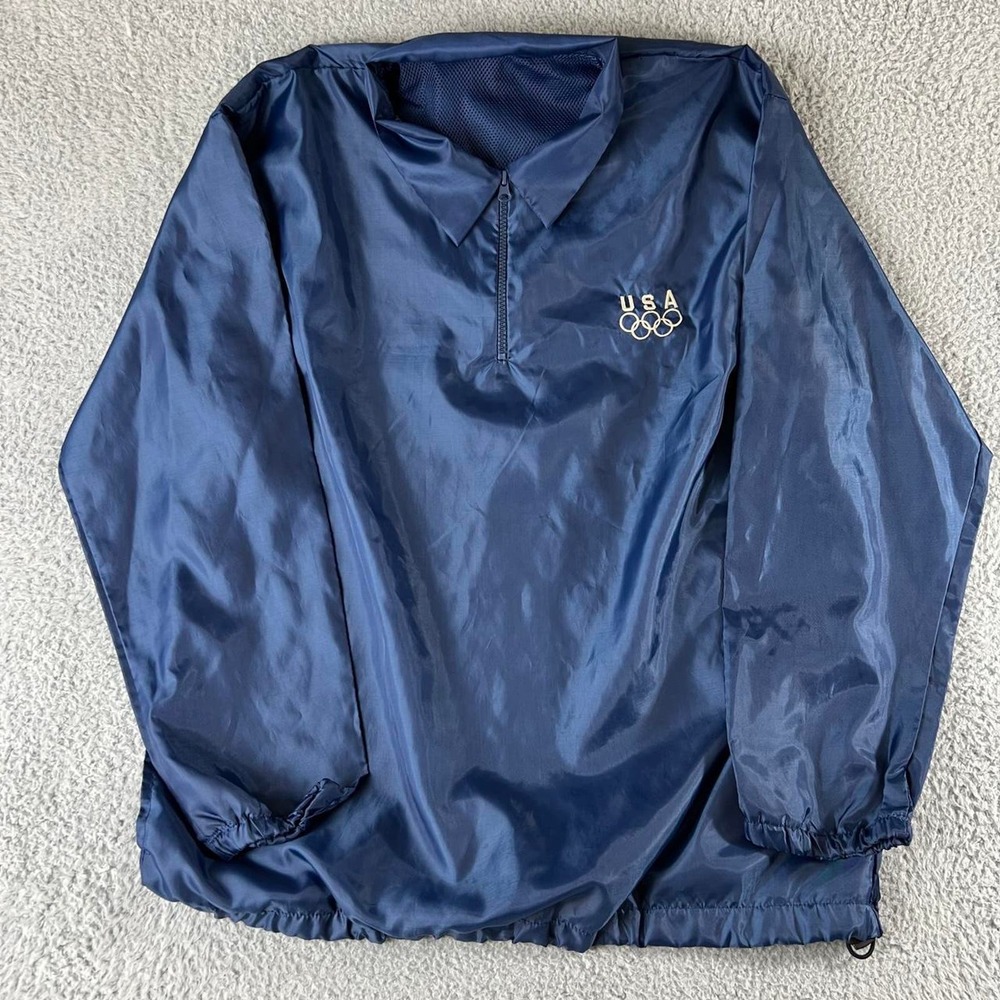 USA Olympics Pullover XL Embroidered Windbreaker